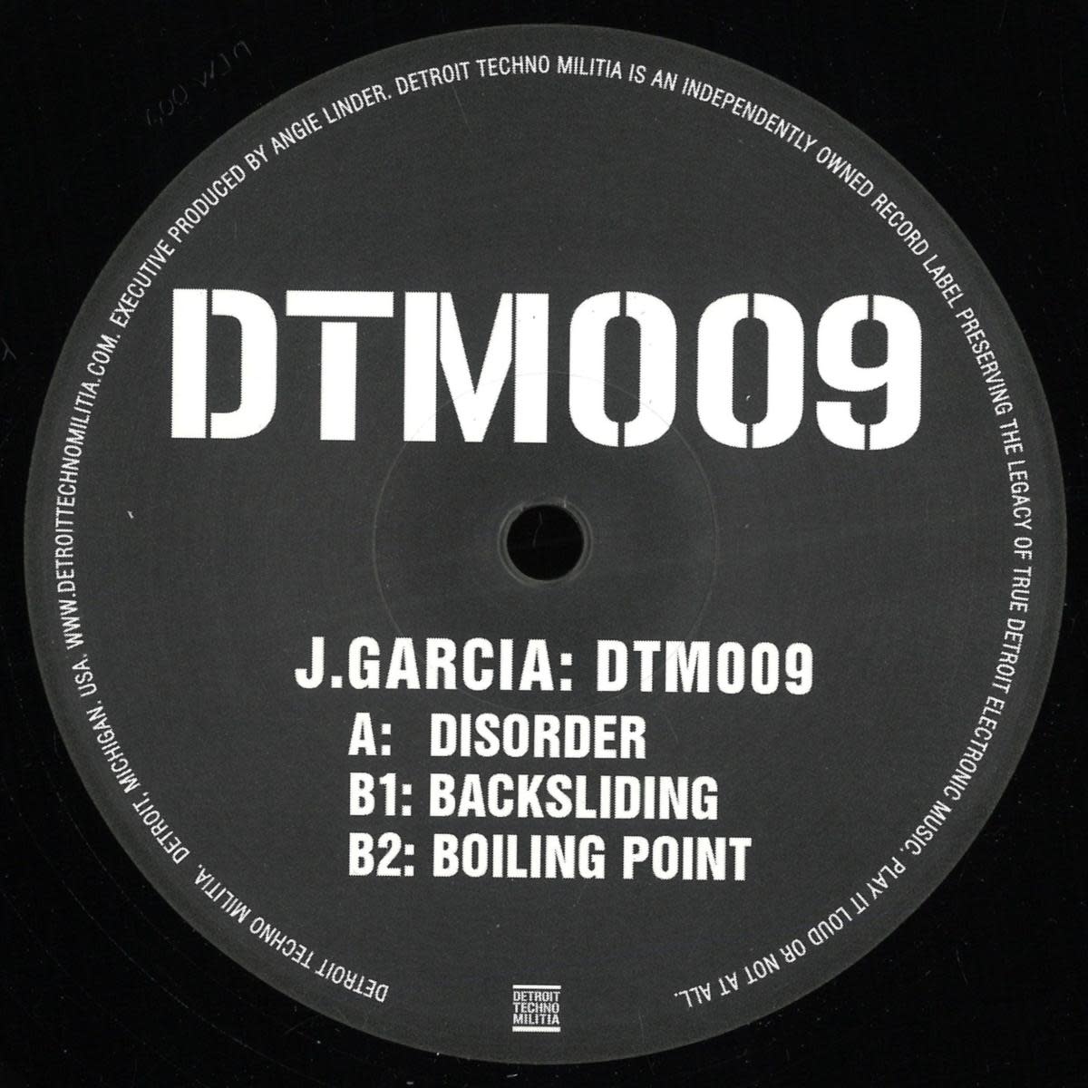 J. Garcia - DTM009 12" (2026, Detroit Techno Militia)