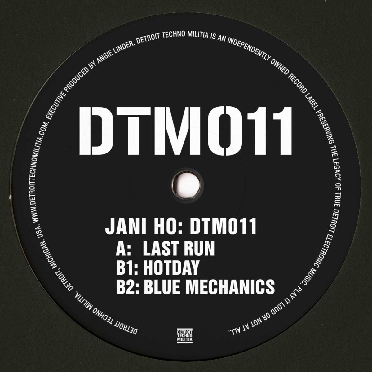 Jani Ho - DTM011 12" (2026, Detroit Techno Militia)