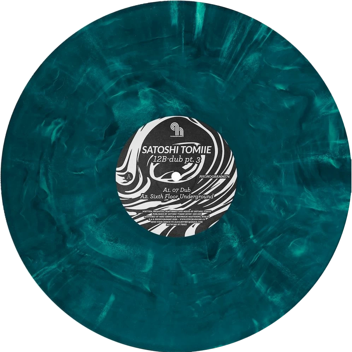 Satoshi Tomiie - 12B-dub Pt. 3 12" (2026, Dark Green Marbled Vinyl, Phonogramme)