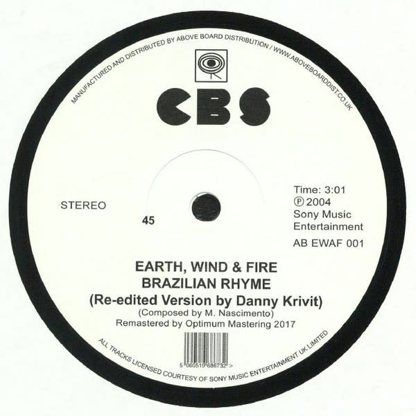Earth, Wind & Fire ‎– Brazilian Rhyme / Runnin' (Danny Krivit Edit) 12" (2026 Repress, CBS)