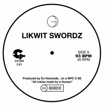 DJ Homicide - Tracks Made By Humans 7" (2026, CA US)