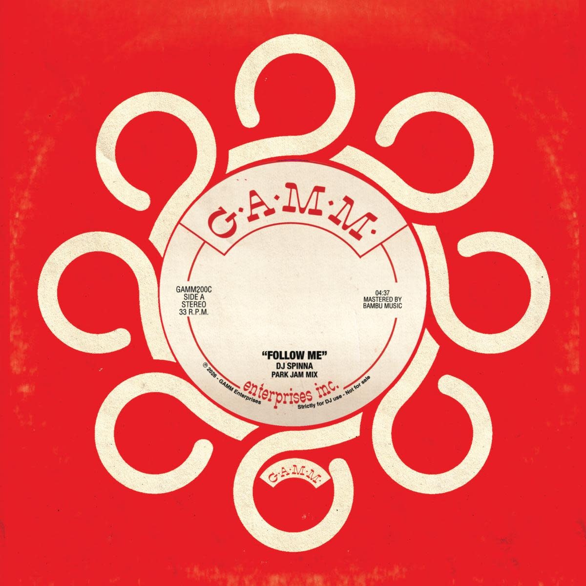 DJ Spinna – Follow Me (Park Jam Mix) 7" (2026, G.A.M.M.)