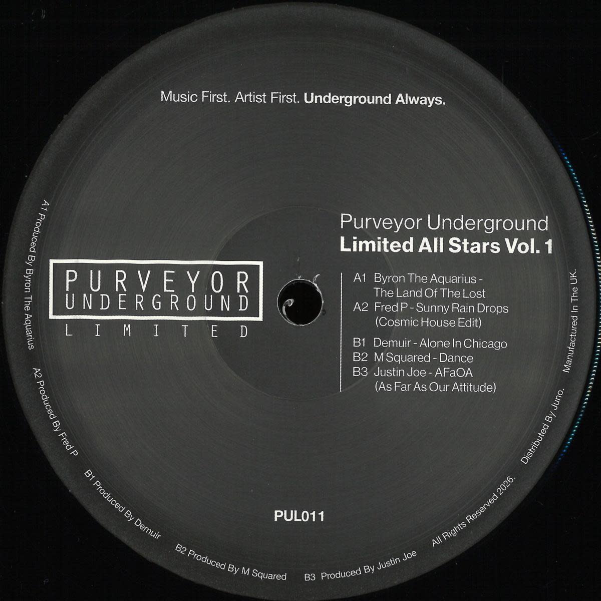 Various – Purveyor Underground Limited All Stars Vol. 1 12" (2026, Purveyor Underground Limited)