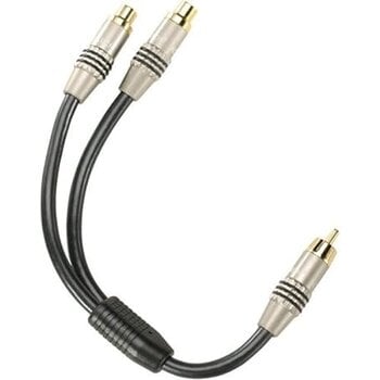 Acoustic Research [PR141] RCA Female (PAIR) to RCA Male (Single) Audio Cable *Gold Plated *Y-Adapter