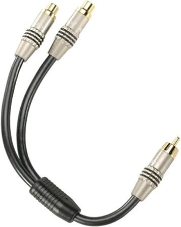 Acoustic Research [PR141] RCA Female (PAIR) to RCA Male (Single) Audio Cable *Gold Plated *Y-Adapter