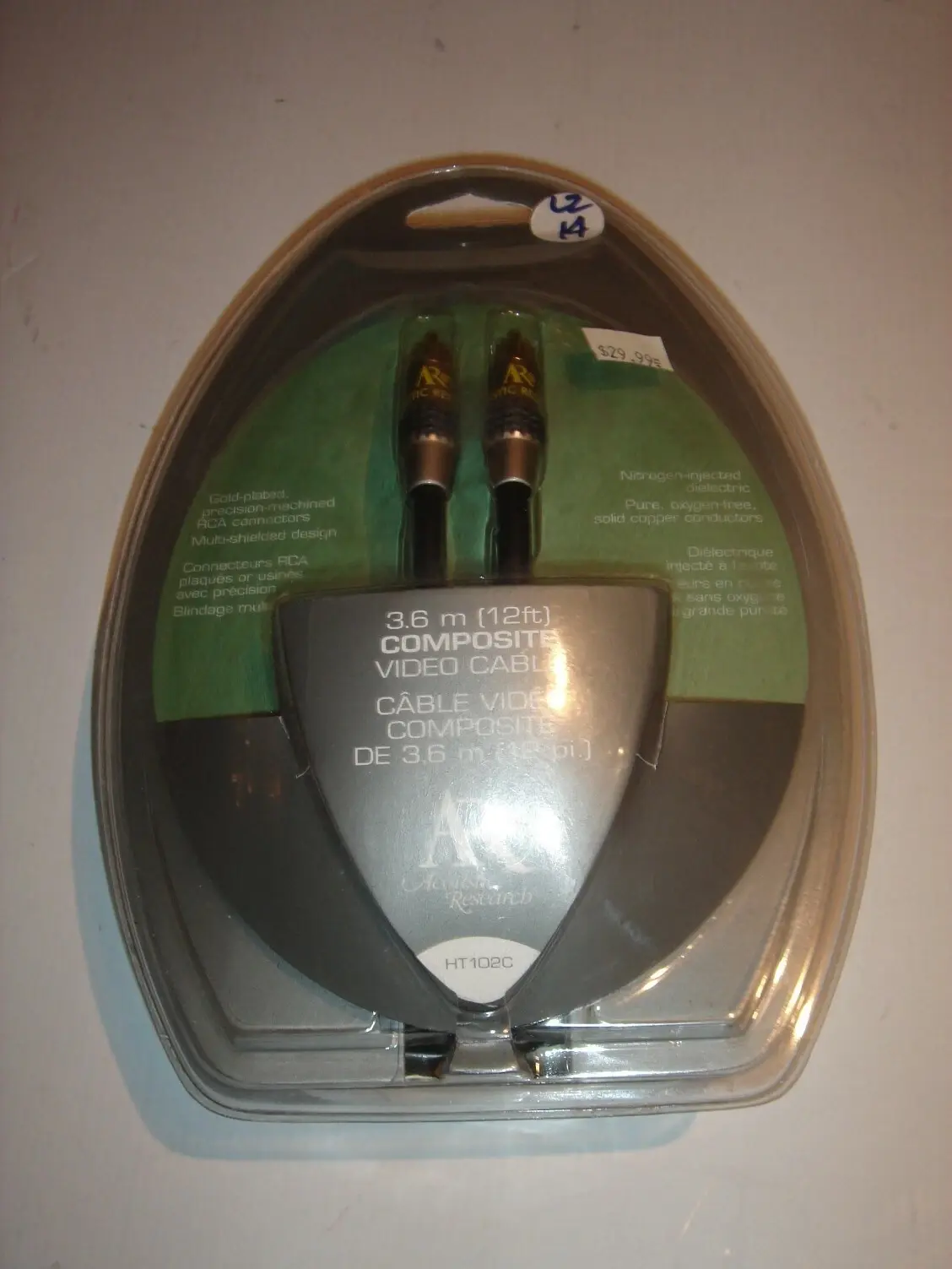Acoustic Research [HT102C] RCA Male (Single) to SAME 3.6m (12ft.) Composite Video Cable