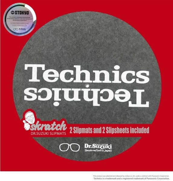Dr. Suzuki x Technics (LARGE LOGO) 12" Skratch Slipmat + Slipsheet Pair
