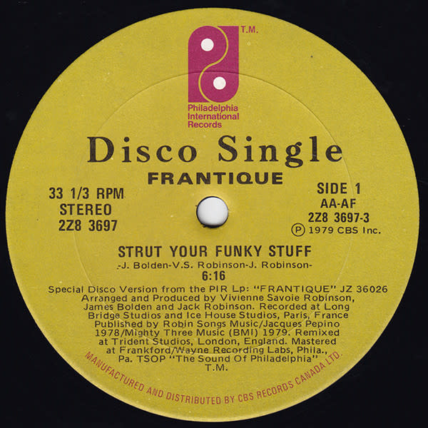 (VINTAGE) Frantique - Strut Your Funky Stuff (Special Disco Version) 12" SINGLE [VG](1979,Canada)