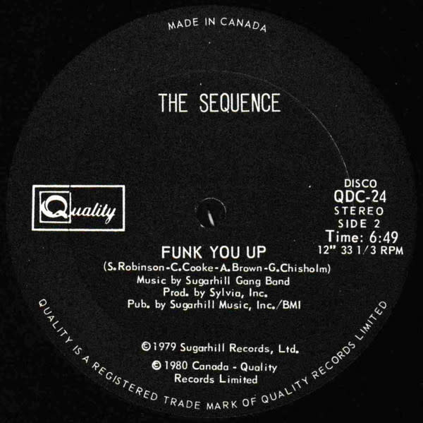 (VINTAGE) The Sequence - Funk You Up 12" SINGLE [VG](1980,Canada)