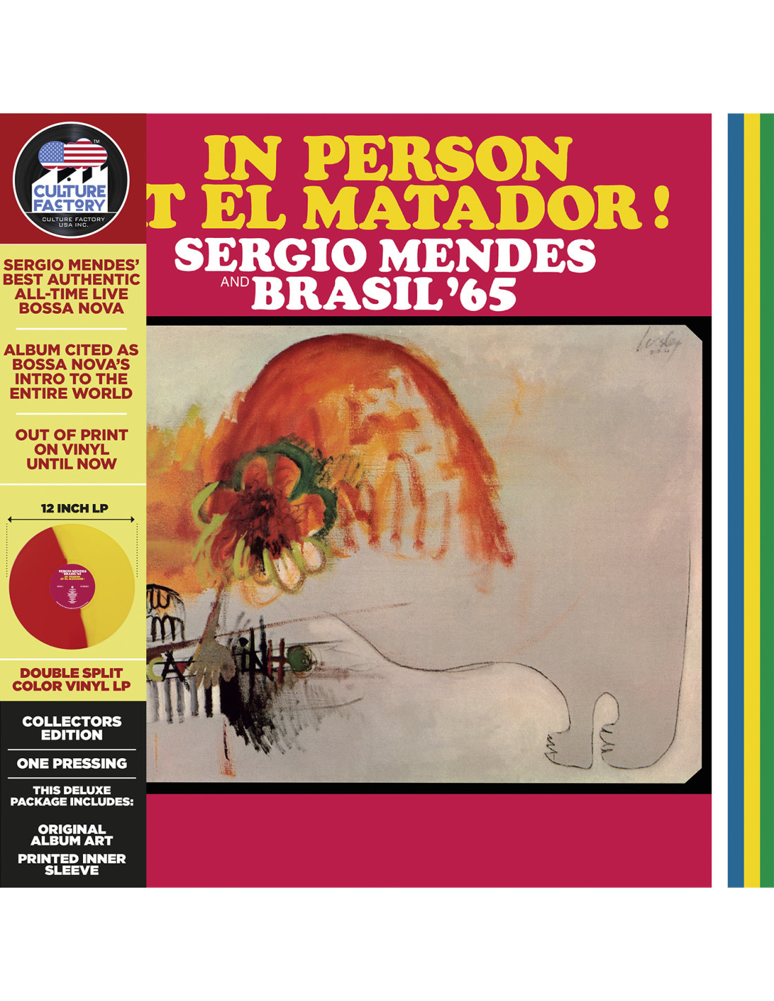 Sergio Mendes And Brasil '65 – In Person At El Matador LP (2026 Reissue, Red & Yellow Vinyl, Concord Label Group)