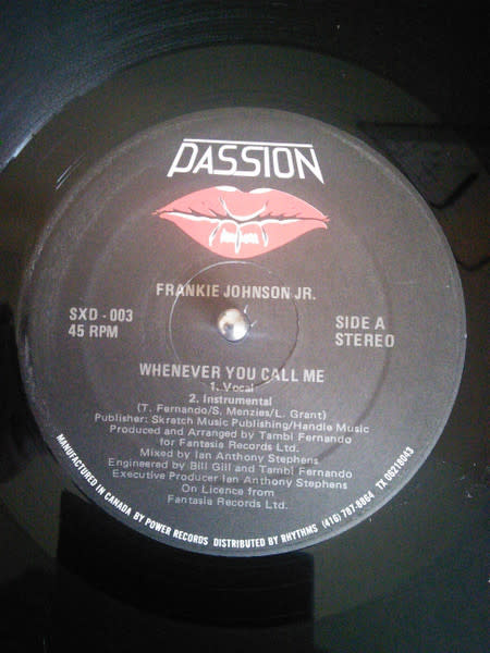 (VINTAGE) Frankie Johnson Jr. - Whenever You Call Me 12" SINGLE [VG](Canada)