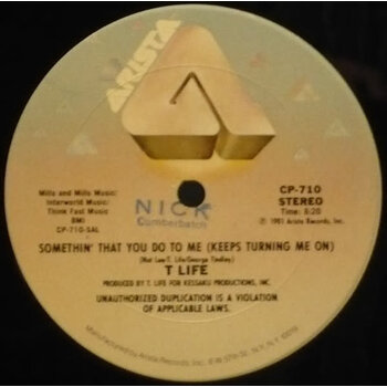 (VINTAGE) T Life - Somethin' That You Do To Me (Keeps Turning Me On) 12" SINGLE [VG](1981,US)