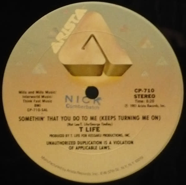 (VINTAGE) T Life - Somethin' That You Do To Me (Keeps Turning Me On) 12" SINGLE [VG](1981,US)
