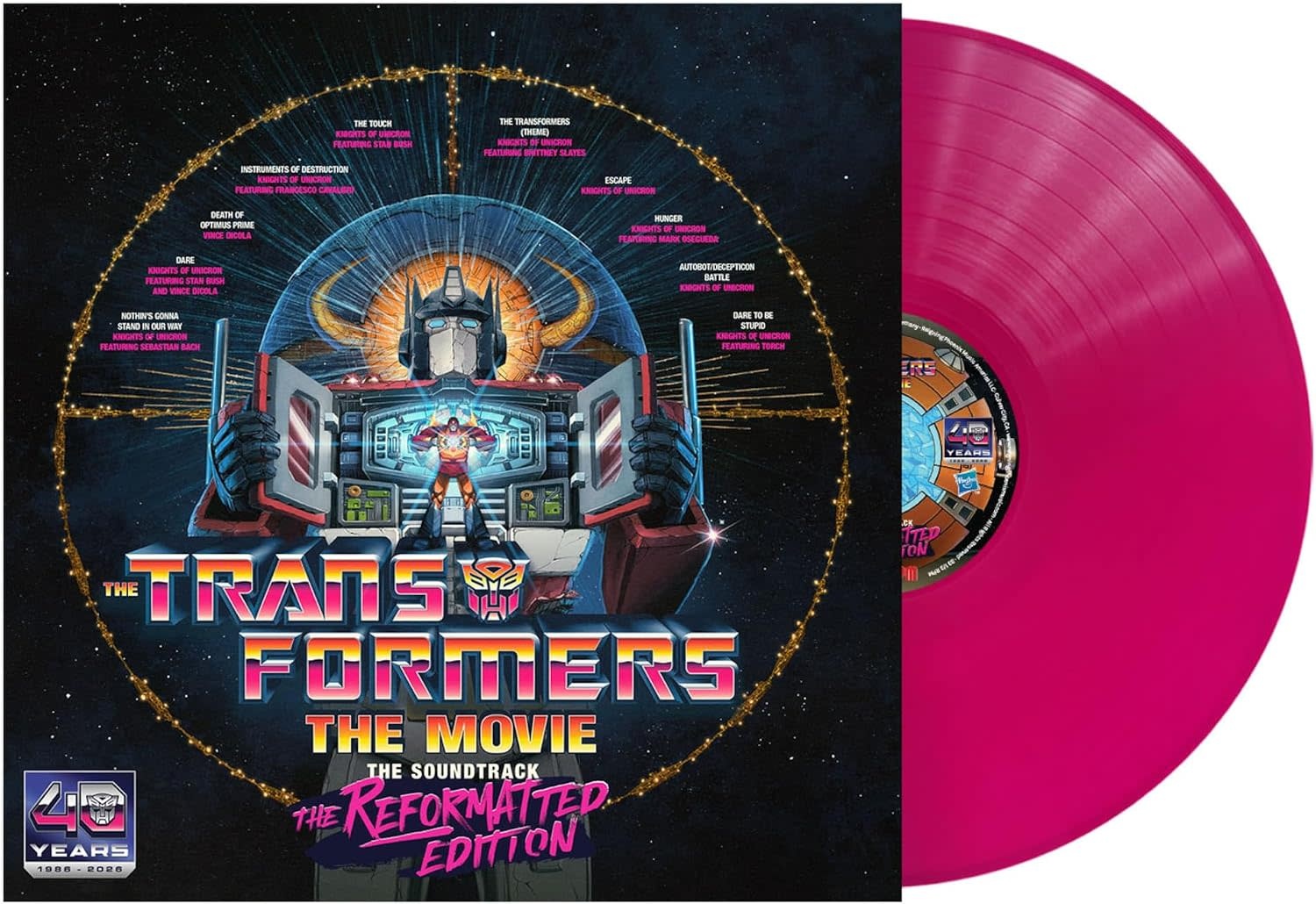Various – The Transformers: The Movie: The Soundtrack: The Reformatted Edition LP (2026, Pink [Energon] Vinyl, Reigning Phoenix Music)