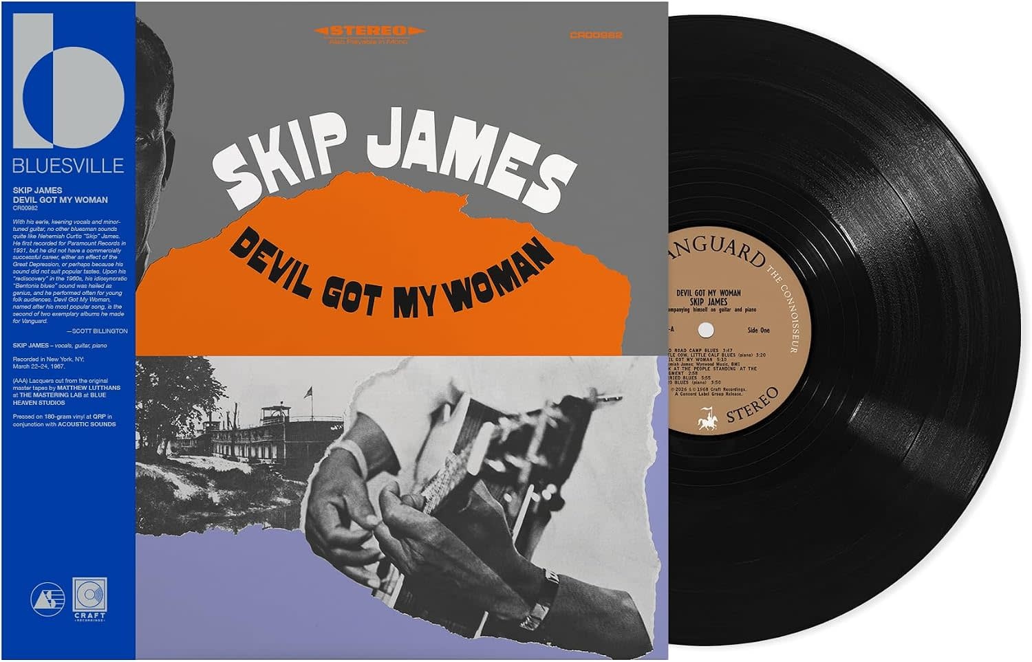 Skip James – Devil Got My Woman LP (2026 Reissue, Vanguard - Bluesville Acoustic Sounds Series)
