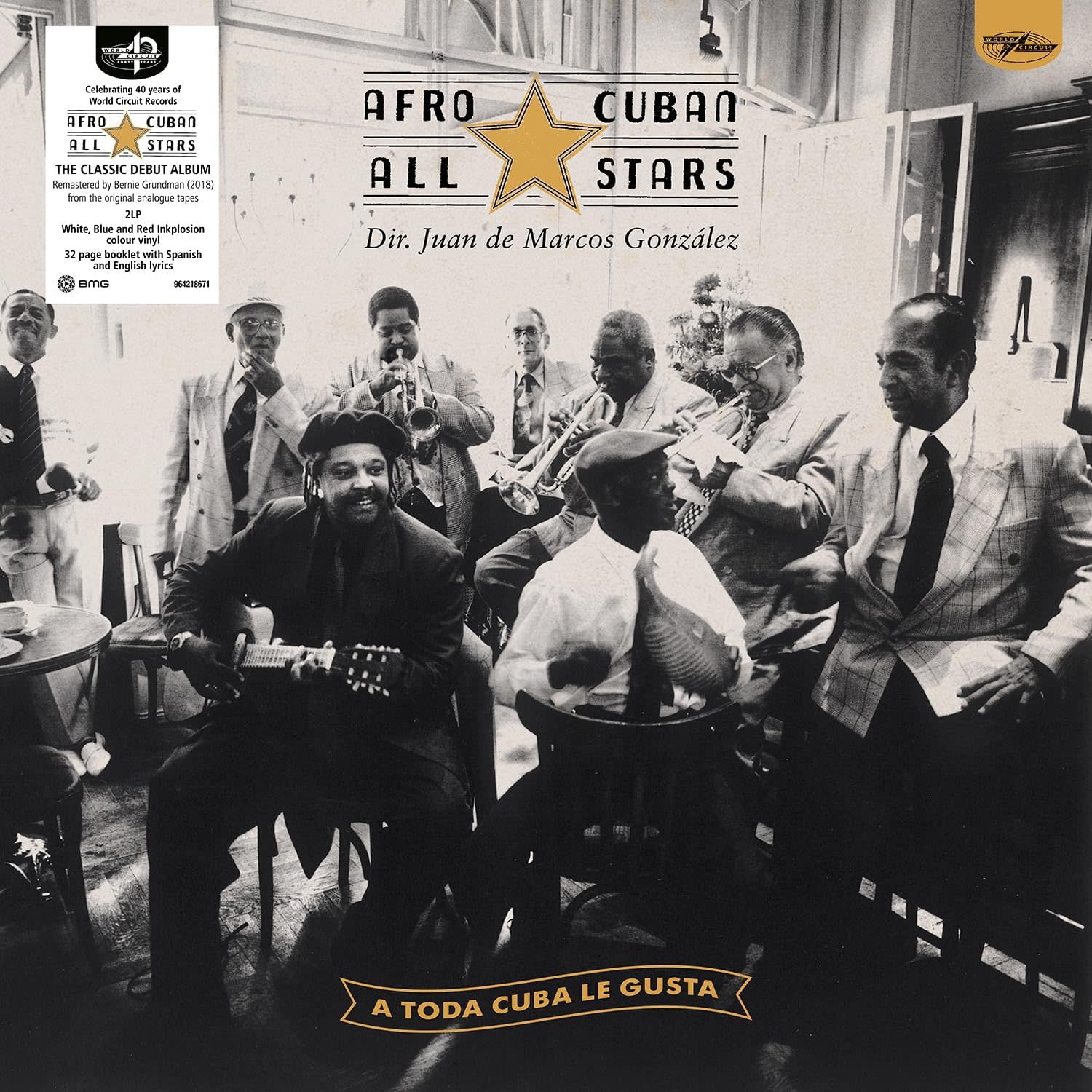 Afro-Cuban All Stars – A Toda Cuba Le Gusta 2LP (2026 Reissue, White-Blue-Red Inkplosion Vinyl, World Circuit)