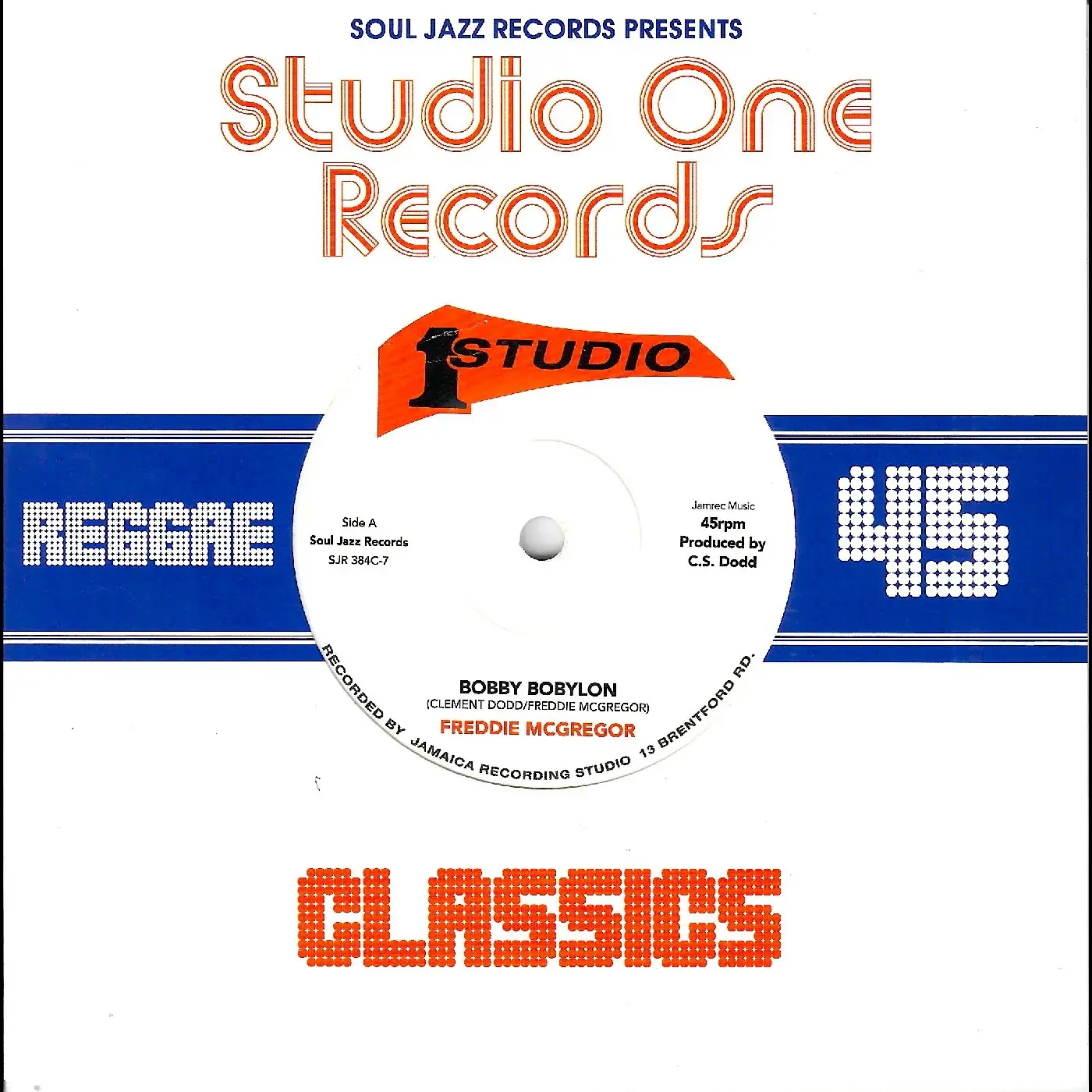 Freddie McGregor / Dub Specialist – Bobby Bobylon / Hi Fashion Dub 7" (2026, White Vinyl, Soul Jazz Studio One Series)