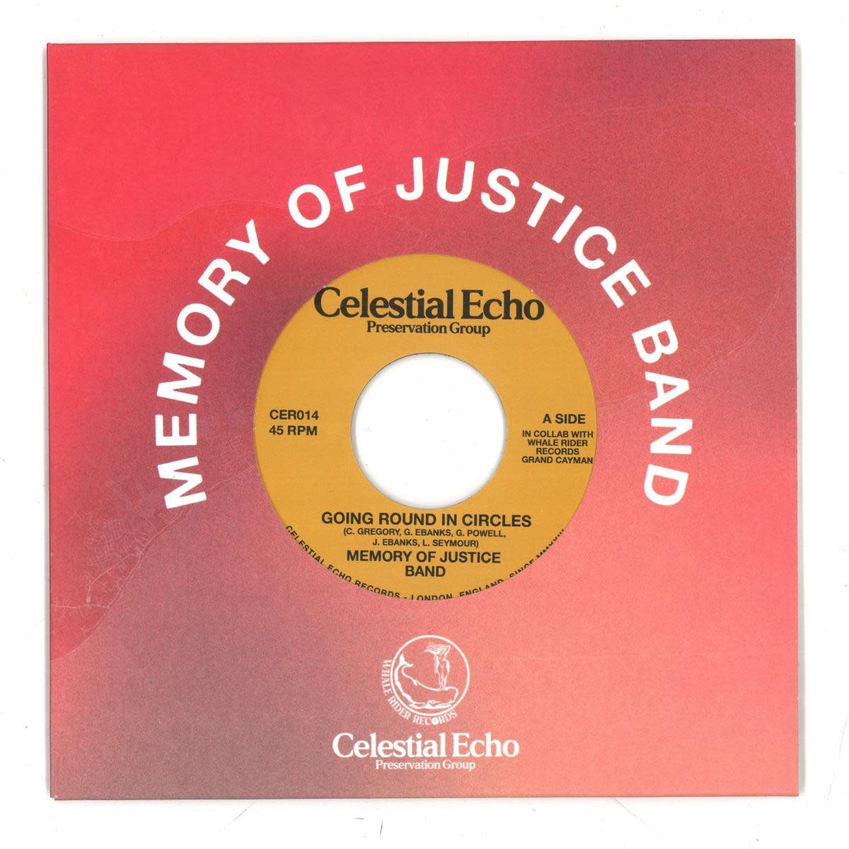 Memory Of Justice Band – Going Round In Circles 7" (2026 Reissue, Celestial Echo)