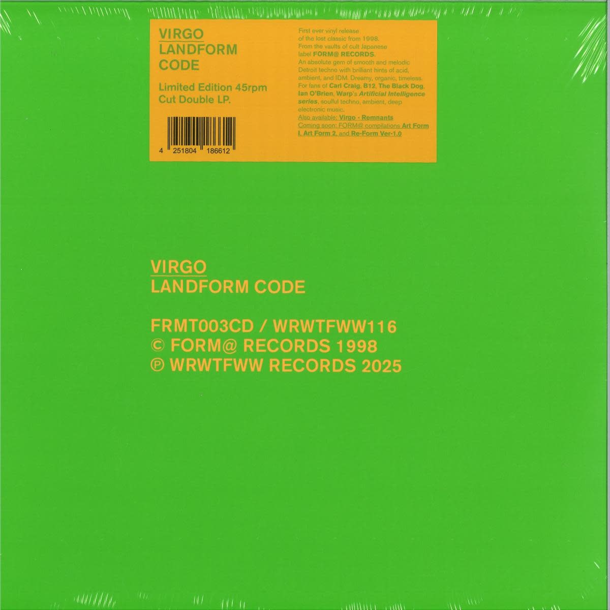 Virgo – Landform Code 2LP (2026 Reissue, We Release Whatever The Fuck We Want Records)