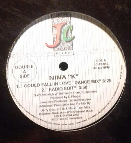 *RARE* [MINT] (VINTAGE) Nina "K" – I Could Fall In Love 12" SINGLE (1991,Canada), Freestyle