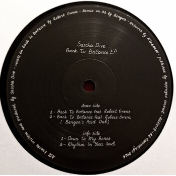 Sascha Dive – Back To Balance EP 12" (2026, B2 Recordings)