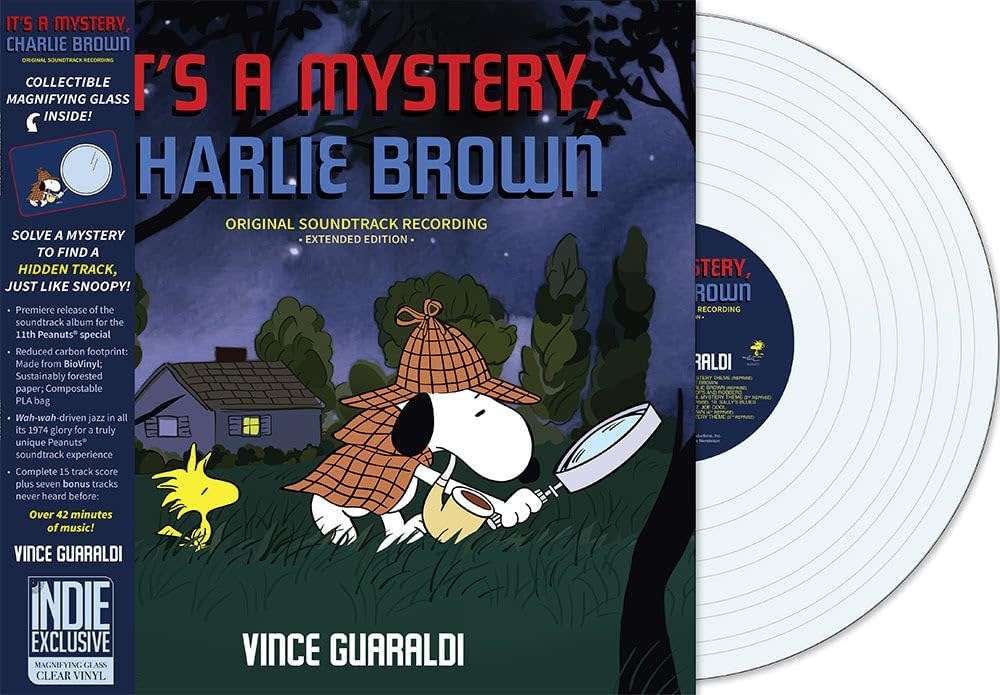 Vince Guaraldi – It’s A Mystery, Charlie Brown (Original Soundtrack Recording) (Extended Edition) LP (2026, Magnifying Glass Clear Vinyl)