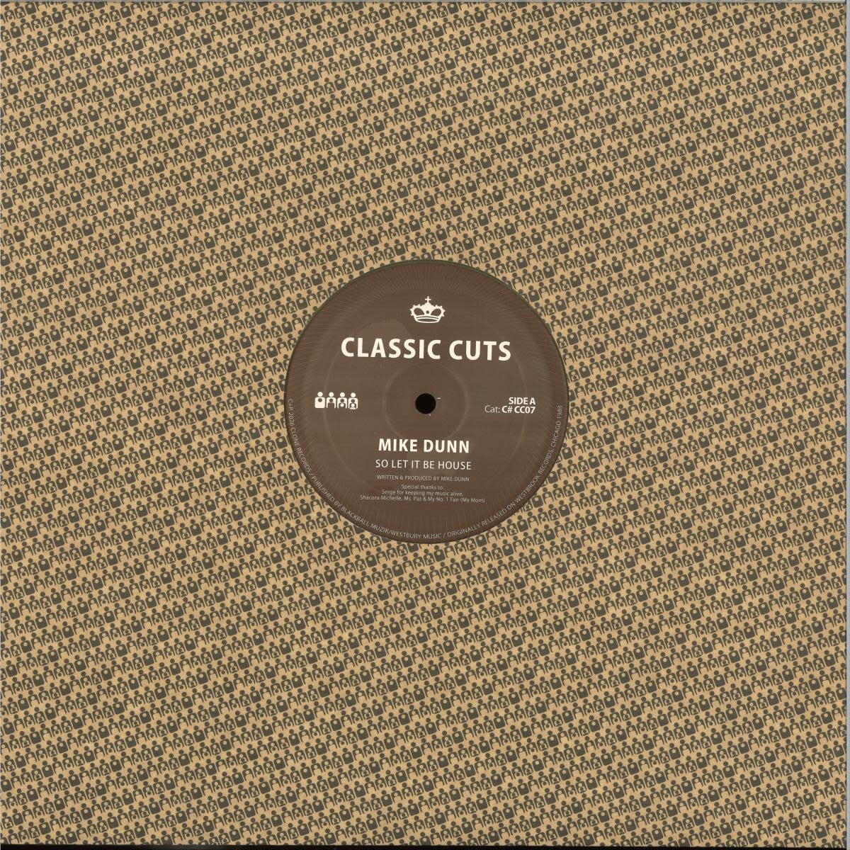 Mike Dunn – So Let It Be House 12" (2026 Reissue, Clone Classic Cuts)