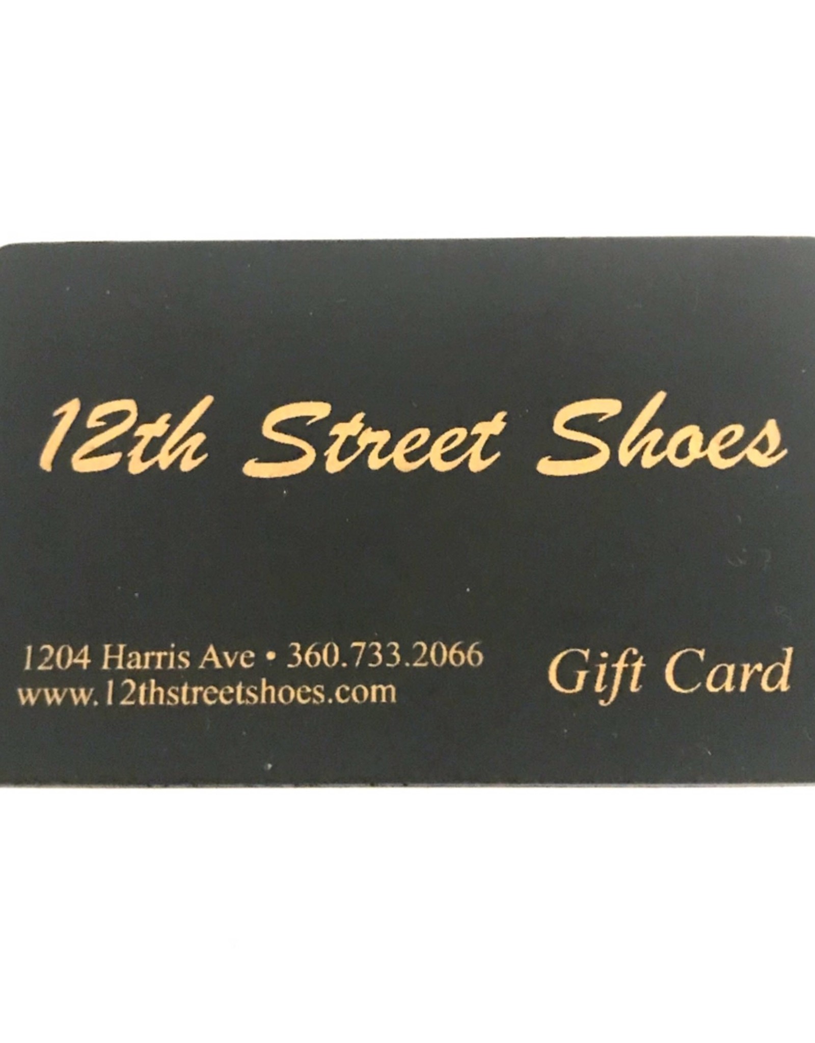 12th Street Shoes Gift Certificate