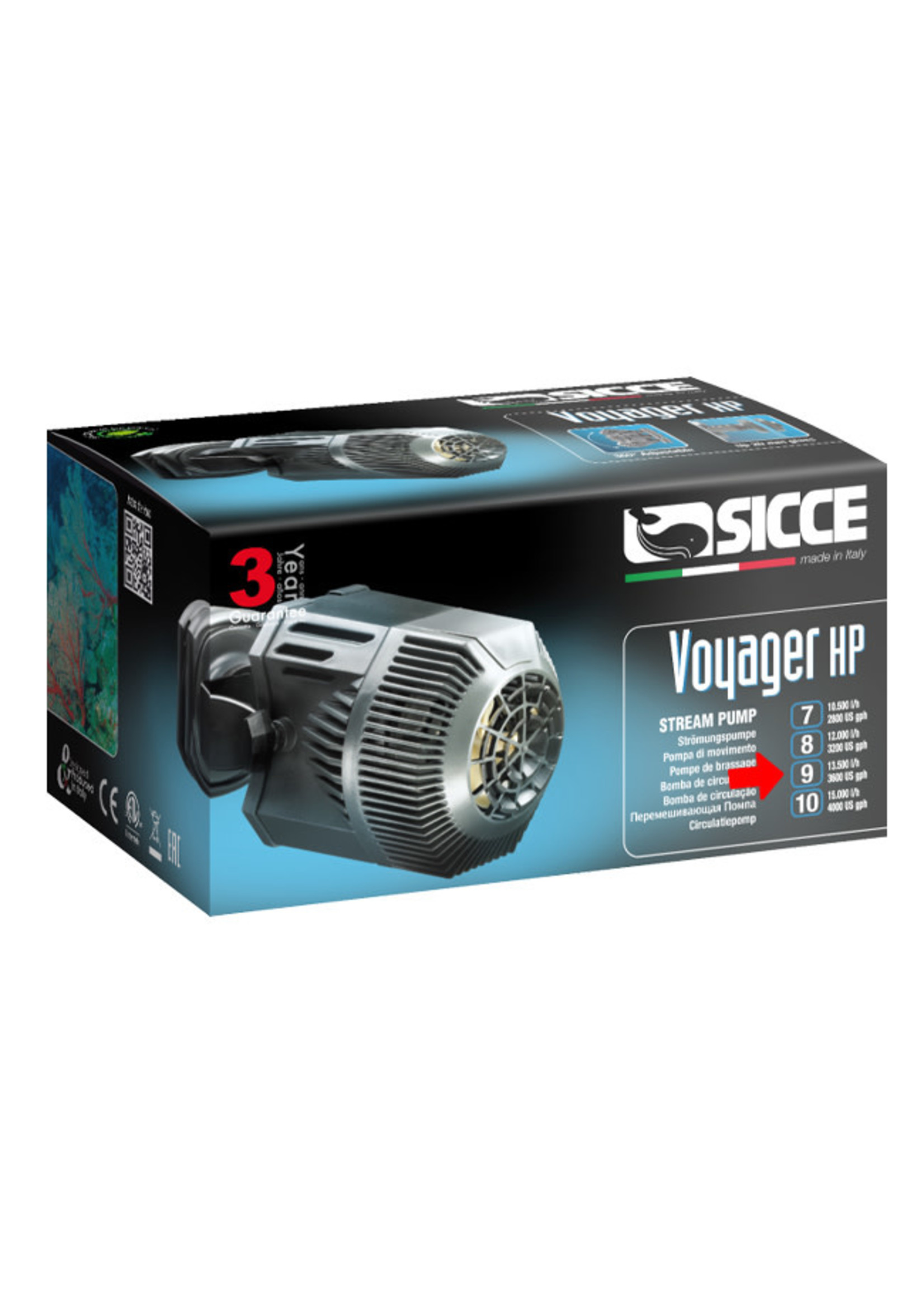 SICCE US, Inc. Sicce Voyager HP Pump 9, 3600gph