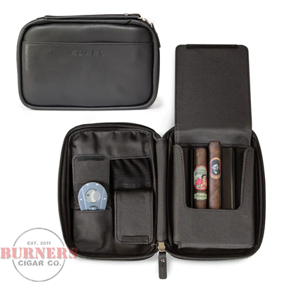 Klaro Klaro Black Flint Travel Leather Cigar Case