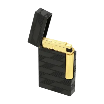 S.T Dupont S.T. Dupont Line 2 Guilloche Lighter Monogram 1872 Black