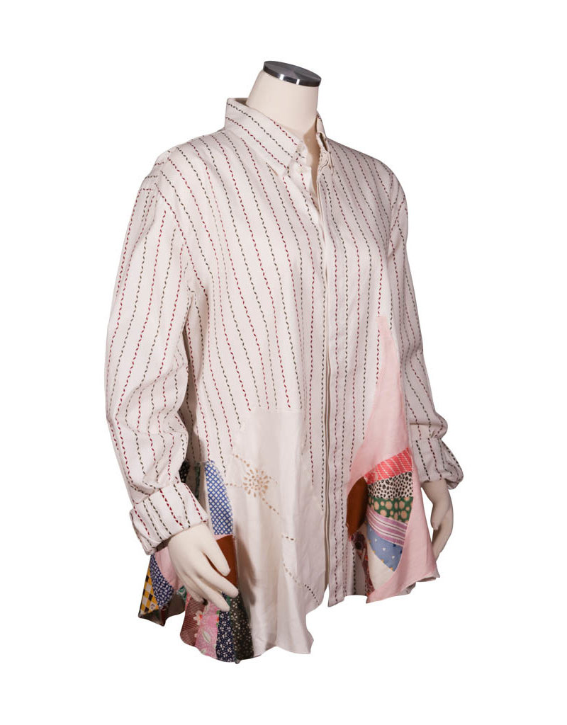 Char Designs, Inc. EJ shirt lace 1685 versace stripe  L/XL