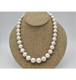 Pam Springall PS-N11C Fat Semi Baroque Wht Rnd Pearls