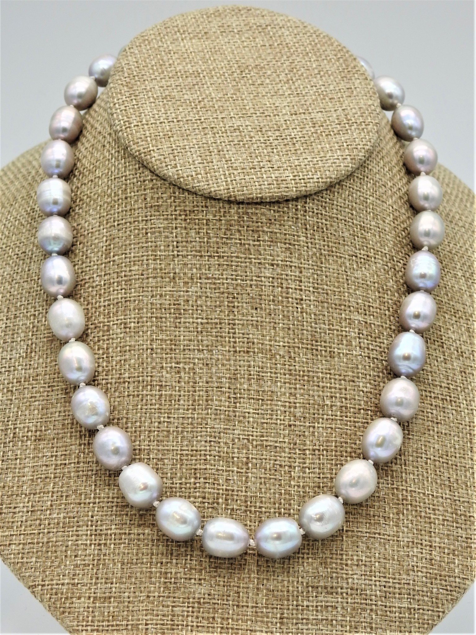 Natural Pearl Necklace Jewelry Rice Pearl Necklace multi pearl string 925 —  Discovered