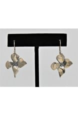 Pam Springall PS-E73C Sterling Silver Flowers on wire