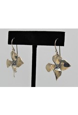 Pam Springall PS-E73C Sterling Silver Flowers on wire