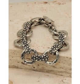 Pam Springall SS Many Dots &  Rounds Link Bracelet