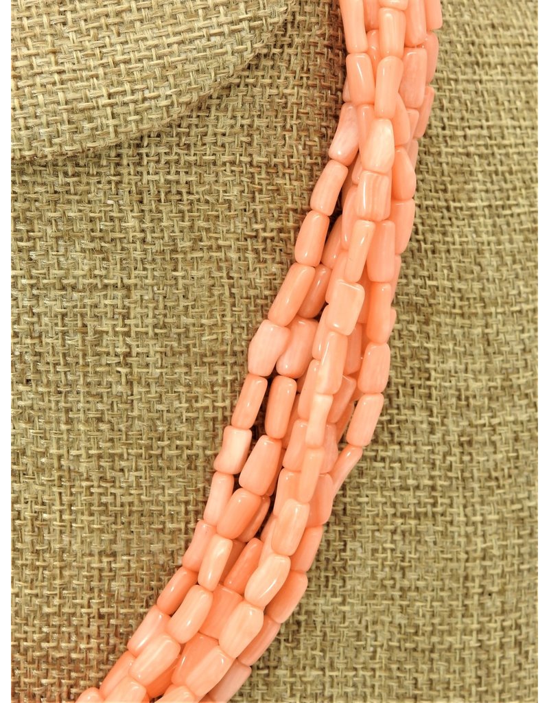 Pam Springall 8 Strand Angel Skin Coral Necklace