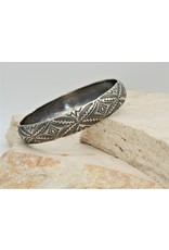 SW Native American Sterling Silver Stamped Bangle3