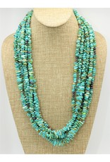 Karina 7 Strand Carico Lake Turquoise Necklace