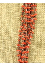 Karina 7 Strand Mediterranean Coral & Heishi Necklace