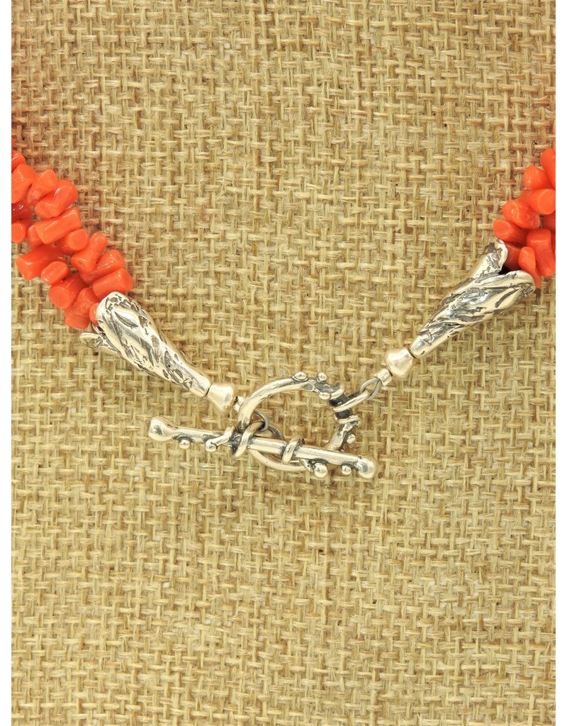 Pam Springall 2 Strand Coral Cuppolini (Sardinian) Necklace