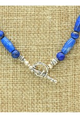 Pam Springall Lapis Tube Bead Necklace