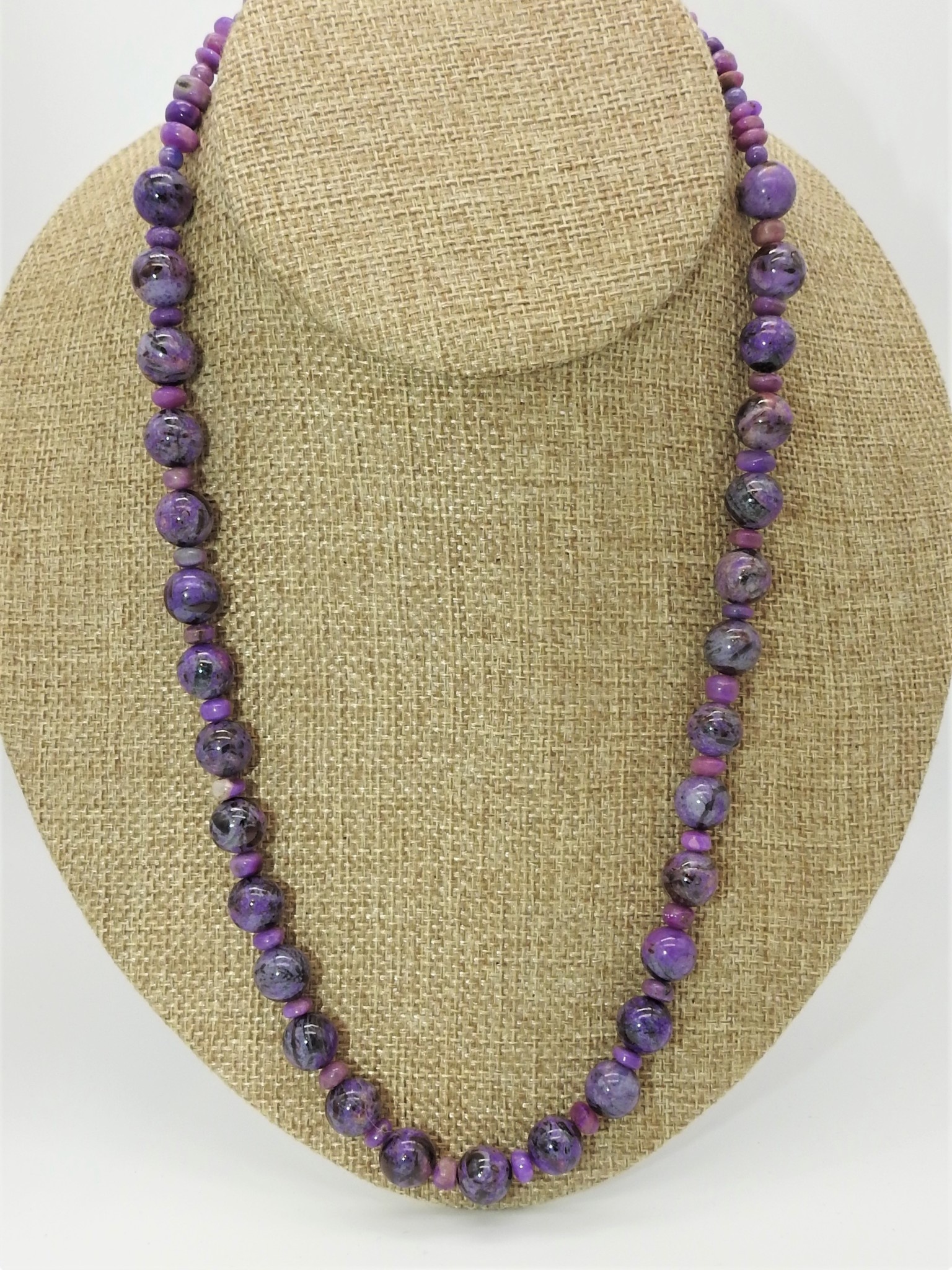Pam Springall Sugilite Rounds Necklace