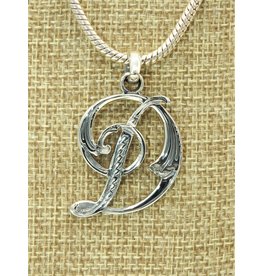 Mariano Draghi Sterling Silver Initial D Small Pendant