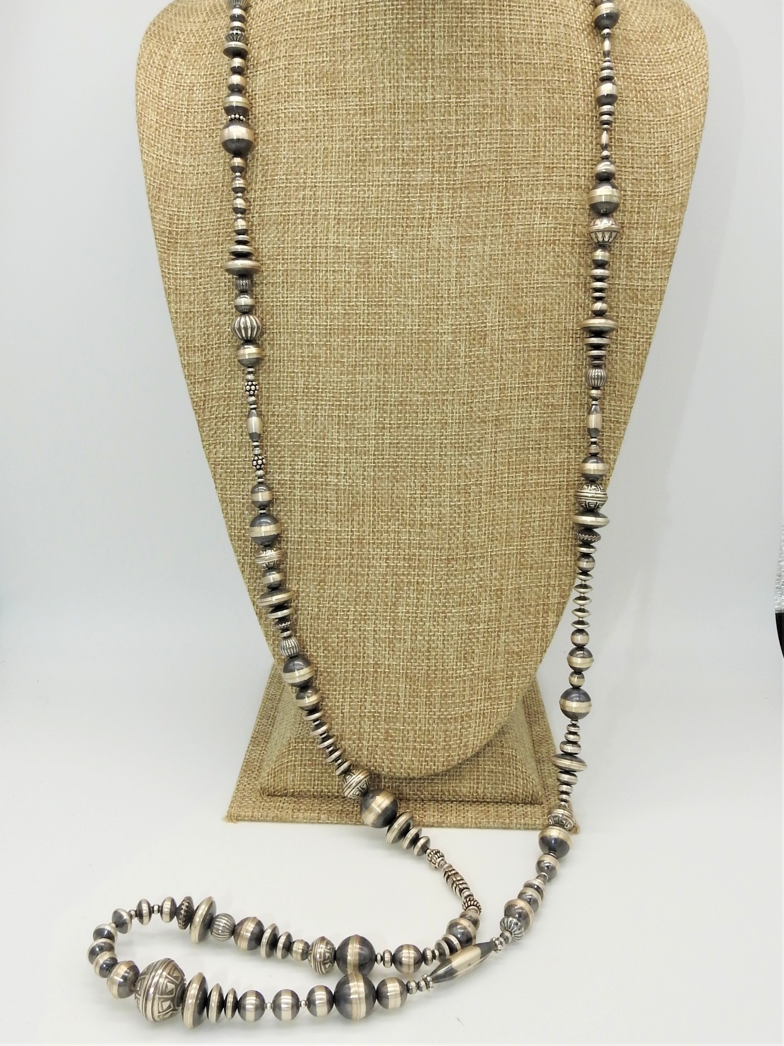 SW Native American SW-N 48" Multi Size Navajo Pearls Necklace