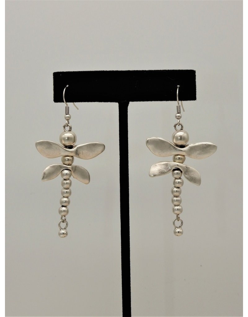 Pewter Couture NE1238 Pewter Dragonfly Earrings