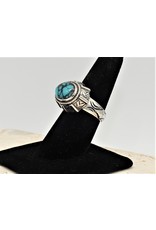 Shreve Saville SRS-R69C SS with Oval Turquoise Ring size 8