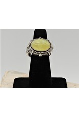 Shreve Saville SRS-R64C SS, Prehnite Ovl Austalian Otbck Ring sz 6.5