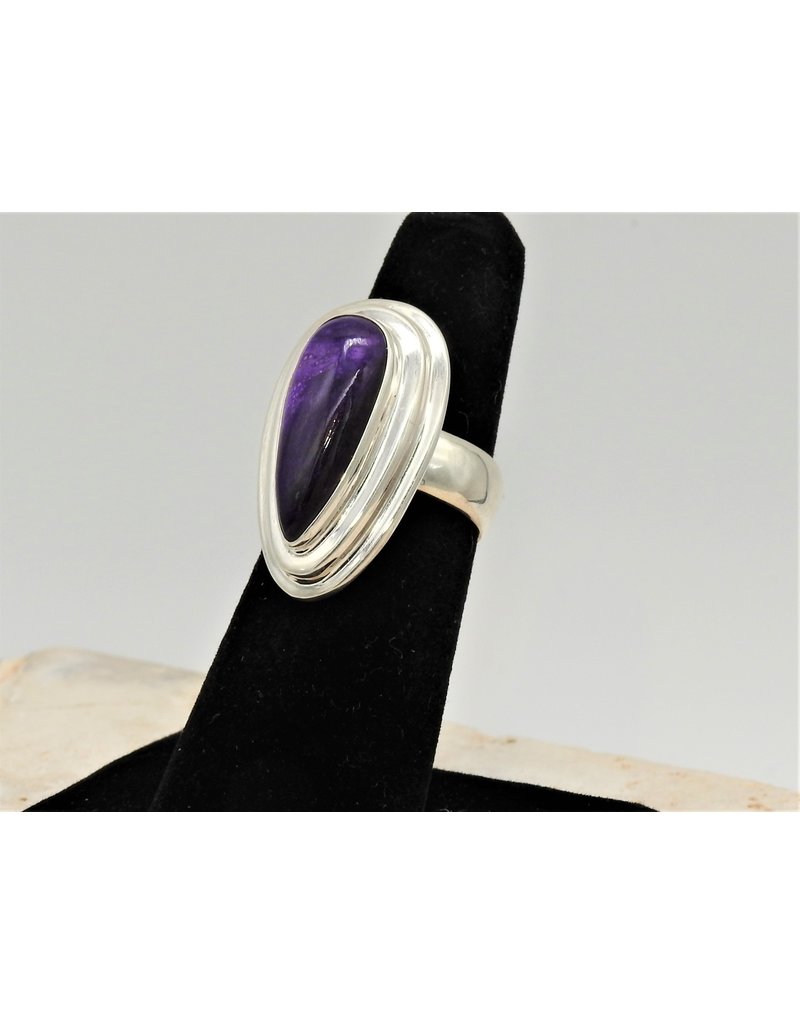 Shreve Saville Sterling Silver & Sugilite Ring sz 6